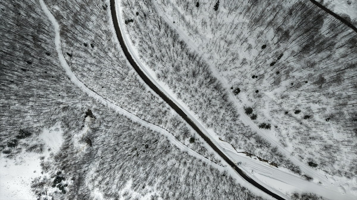 Sinop'un yüksek kesimlerinde kar etkili oldu.