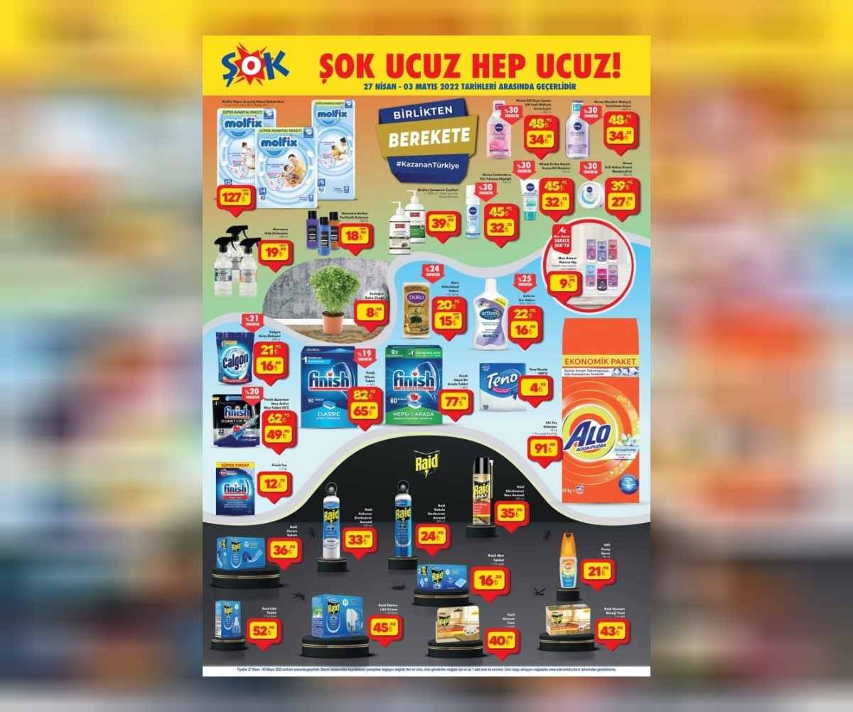 ŞOK 27 Nisan 2022 aktüel ürünler
