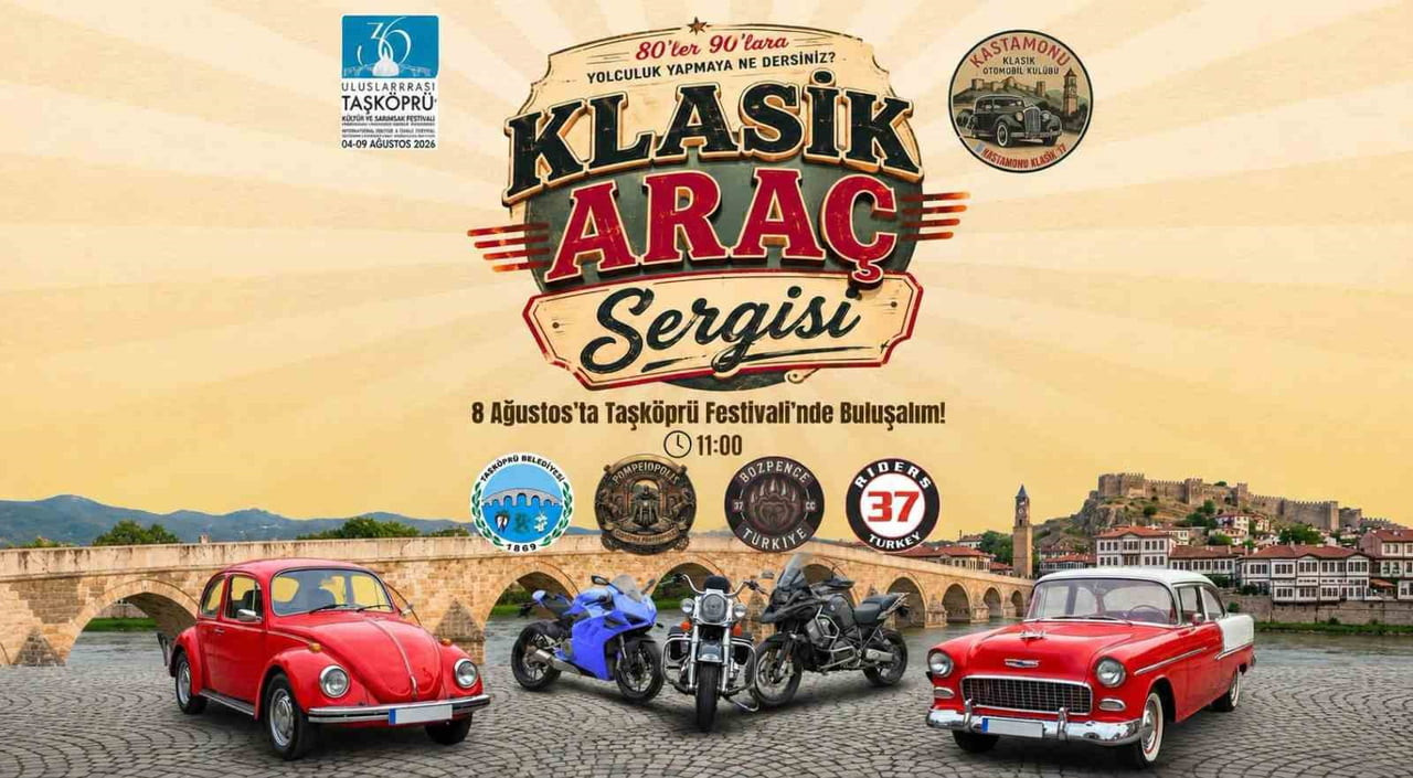 TAŞKÖPRÜ FESTİVALİ’NDE KLASİK ARAÇ SERGİSİ DÜZENLENECEK .
