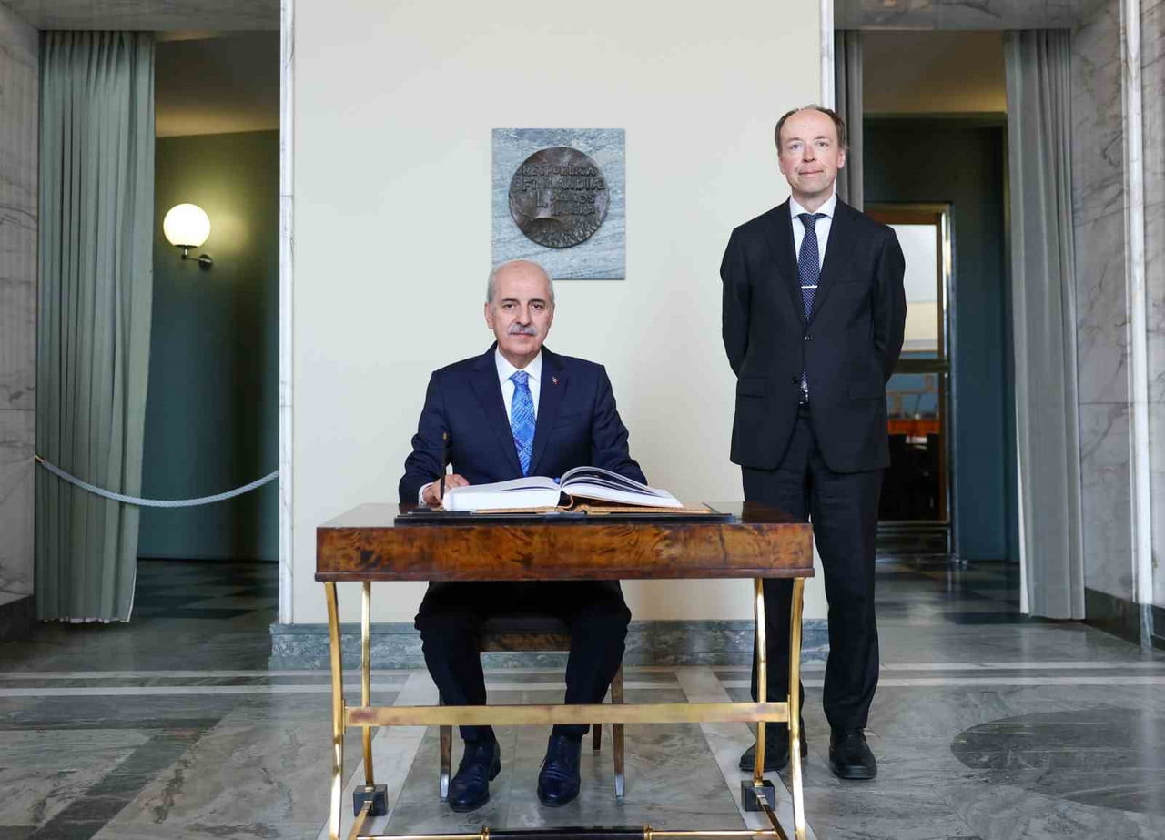 TBMM BAŞKANI NUMAN KURTULMUŞ, HELSİNKİ’DE FİNLANDİYA PARLAMENTOSU (EDUSKUNTA) BAŞKANI JUSSİ...
