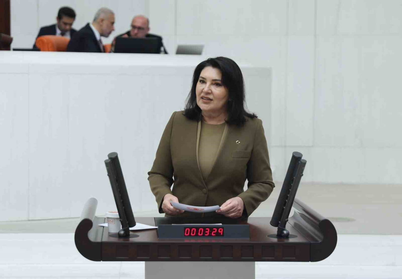 TBMM DİLEKÇE KOMİSYONU BAŞKANI VE AK PARTİ ADANA MİLLETVEKİLİ SUNAY KARAMIK, TBMM GENEL KURULU'NDA...
