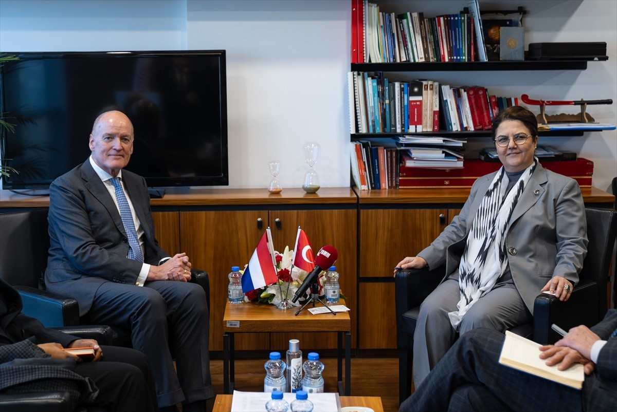 TBMM İnsan Haklarını İnceleme Komisyonu Başkanı Derya Yanık (sağda), Hollanda Dışişleri Bakanlığı...