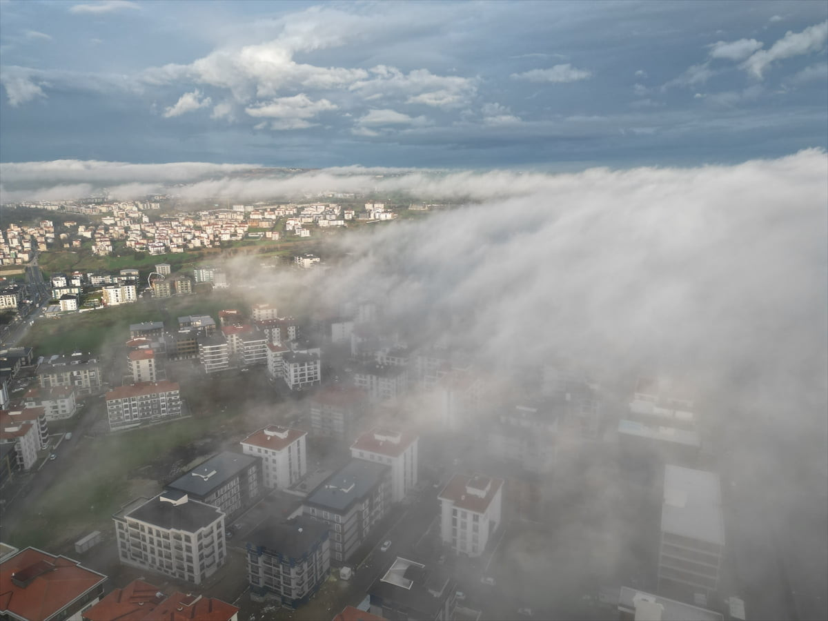 Tekirdağ'da sis nedeniyle görüş mesafesi yer yer 40 metrenin altına düştü. Bölgede etkili olan...