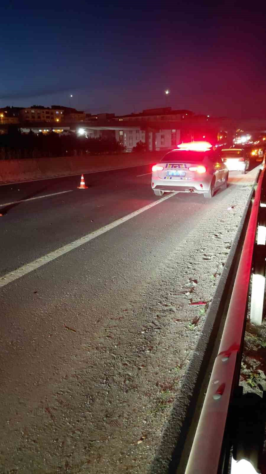TEKİRDAĞ'IN ÇERKEZKÖY İLÇESİNDE YOLA ÇIKAN ATLAR NEDENİYLE 3 ARACIN KARIŞTIĞI ZİNCİRLEME TRAFİK...