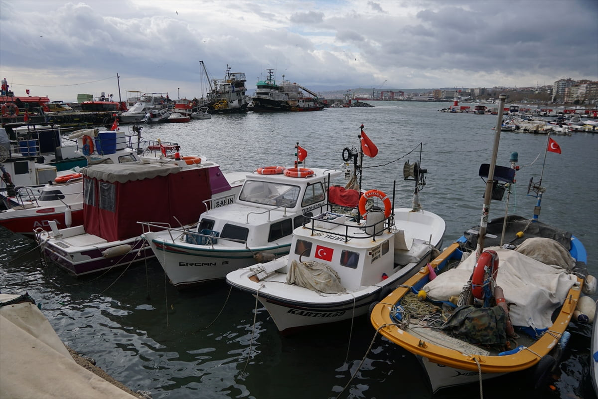 Tekirdağlı balıkçılar, Marmara Denizi'nde 5 gündür etkili olan lodos nedeniyle denize...