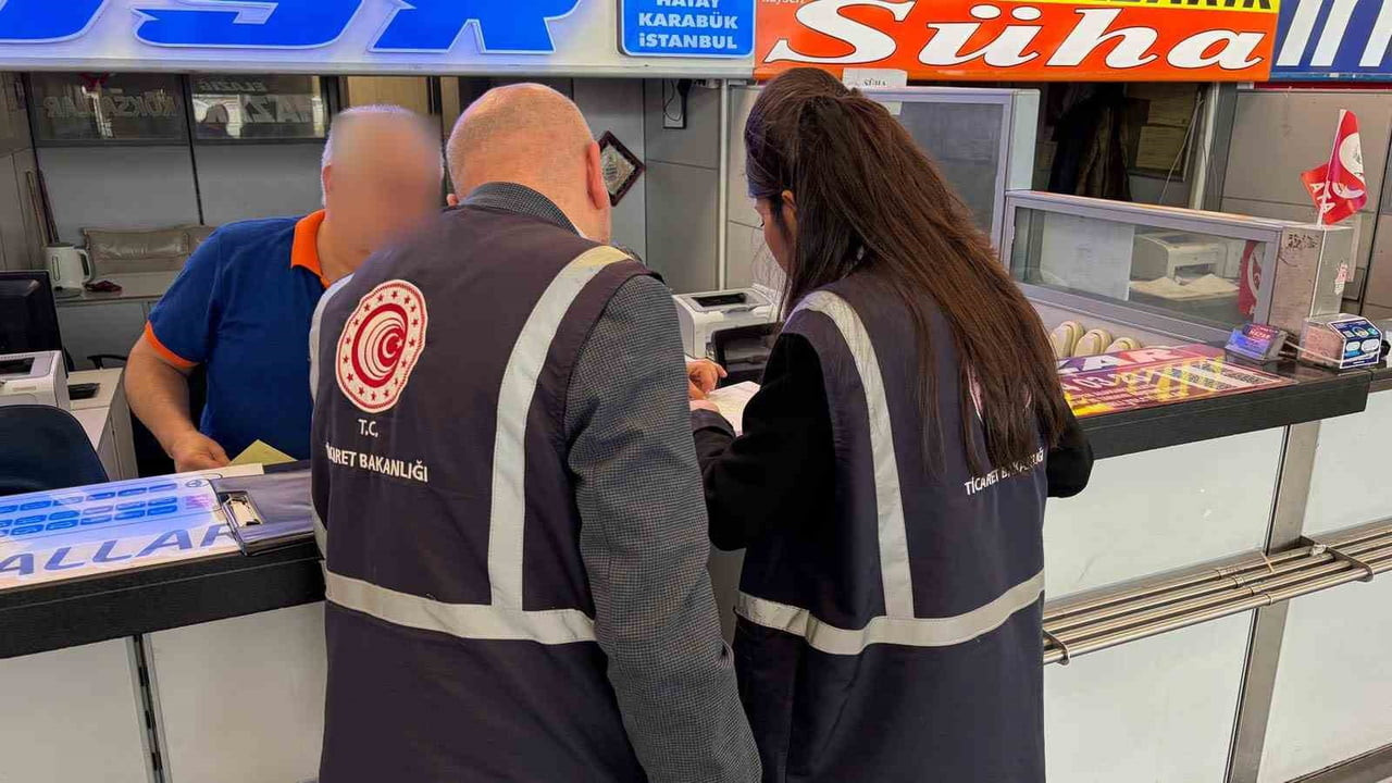 TİCARET BAKANLIĞI EKİPLERİ TARAFINDAN KURBAN BAYRAMI ÖNCESİNDE ŞEHİRLER ARASI OTOBÜS TERMİNALİ VE...