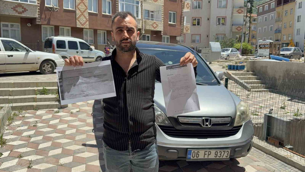 TOKAT’TA İKİNCİ EL ALDIĞI OTOMOBİL İÇİN GELEN BORCU VERGİ SANIP ÖDEYEN KADİR YAZAR, DEKONTU...