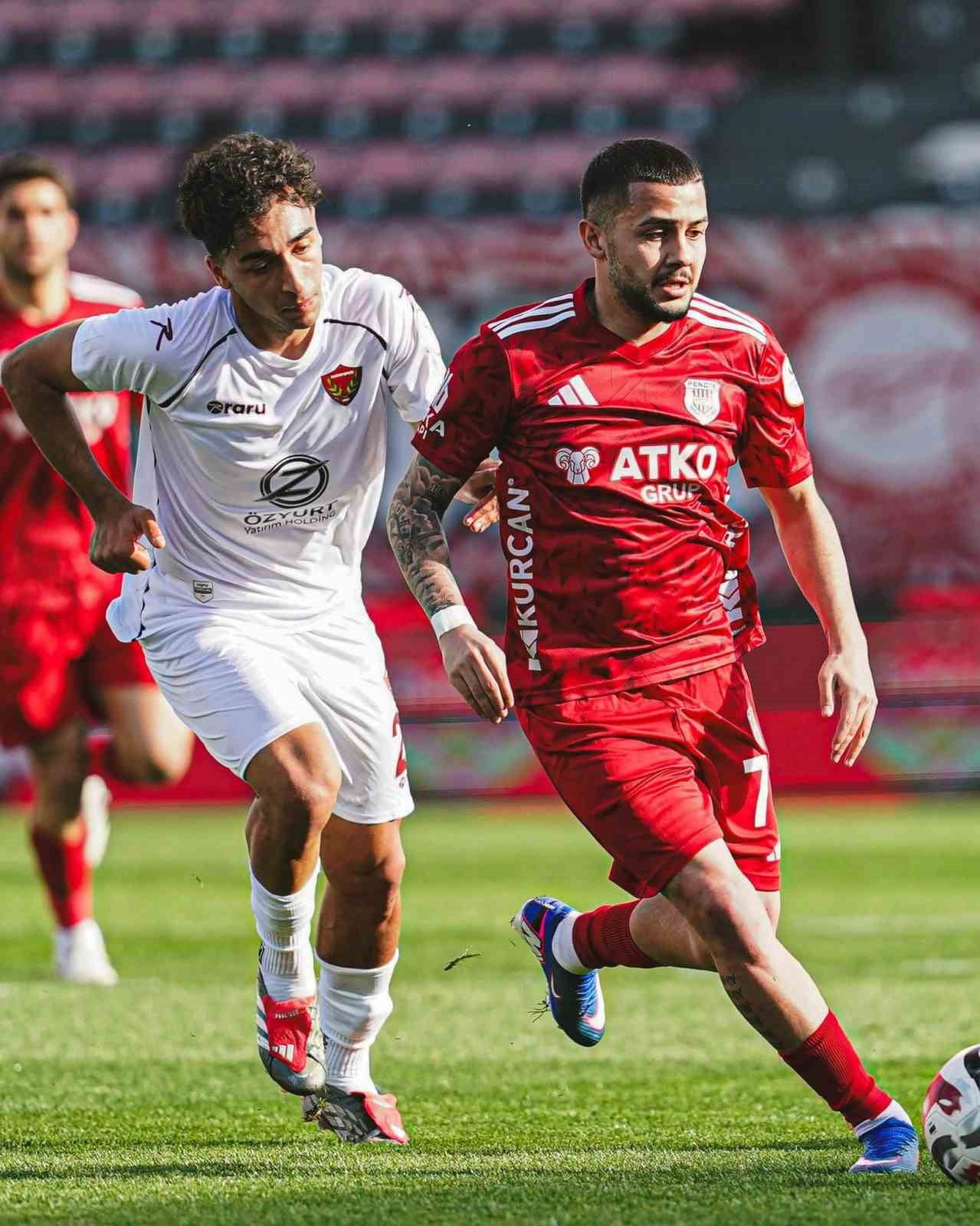 TRENDYOL 1. LİG'İN 33. HAFTASINDA PENDİKSPOR SAHASINDA ATAKAŞ HATAYSPOR'U 4-1 MAĞLUP ETTİ.