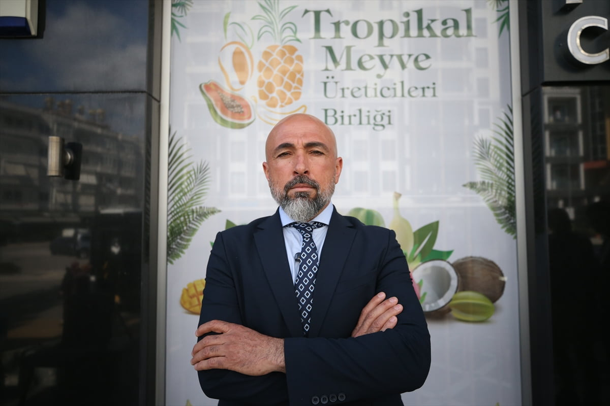 Tropikal Meyve Üreticileri Birliği Başkanı Ali Hüddoğlu, Antalya'nın Alanya ilçesinde tropikal...