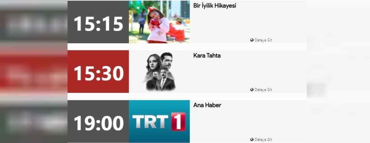 TRT 1 yayın akışı 2