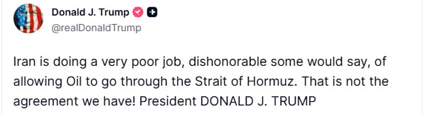 TRUMP’TAN İRAN’A HÜRMÜZ BOĞAZI UYARISI