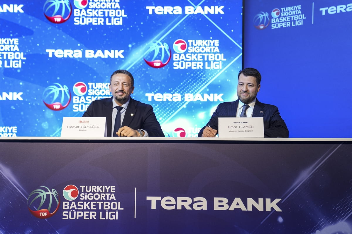 Türkiye Basketbol Federasyonu ile Tera Bank arasındaki Türkiye Sigorta Basketbol Süper Ligi ana...