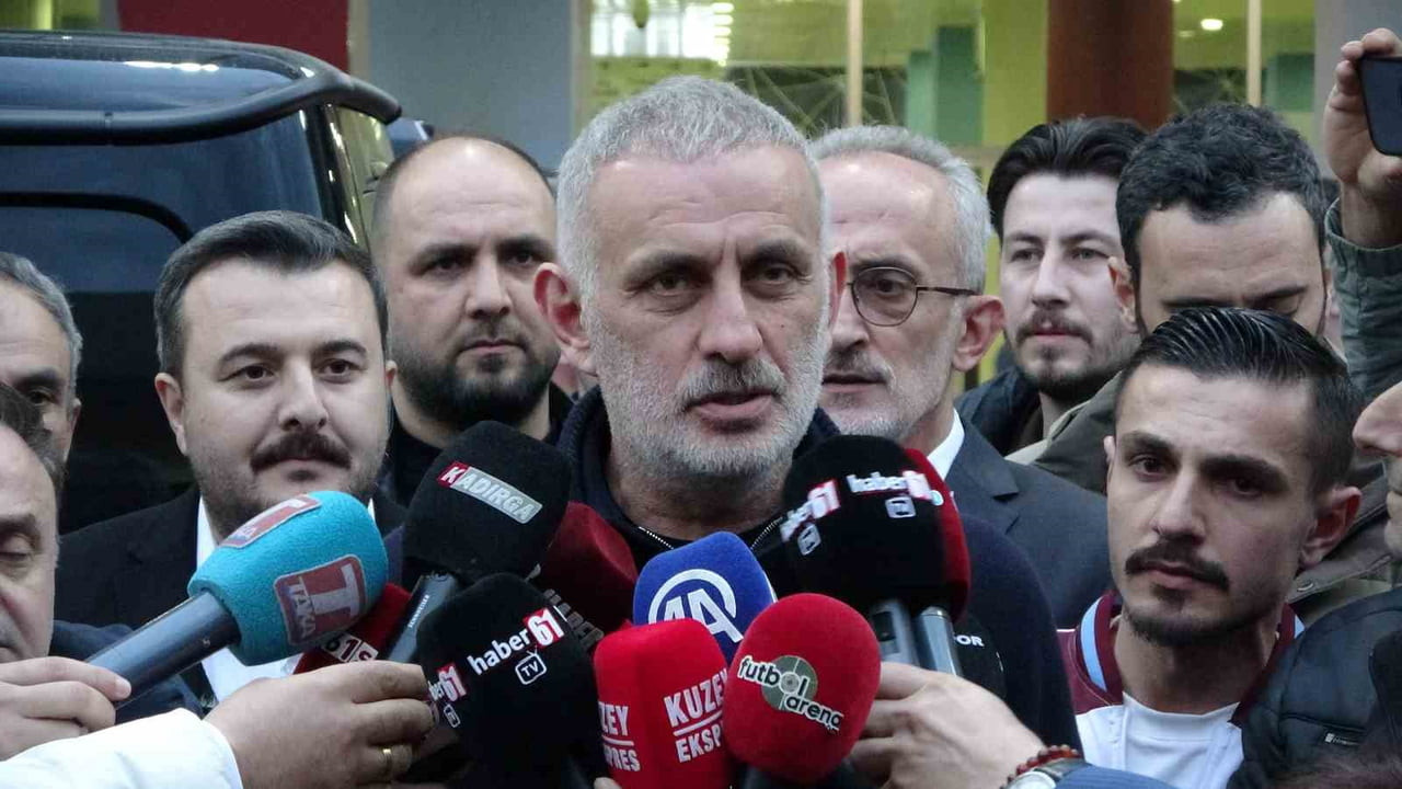 TÜRKİYE FUTBOL FEDERASYONU (TFF) BAŞKANI İBRAHİM HACIOSMANOĞLU, TRABZONSPOR - GALATASARAY...