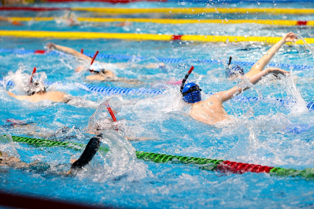 Türkiye Sualtı Sporları Federasyonu (TSSF) tarafından Konya'da düzenlenen Paletli Yüzme Türkiye...