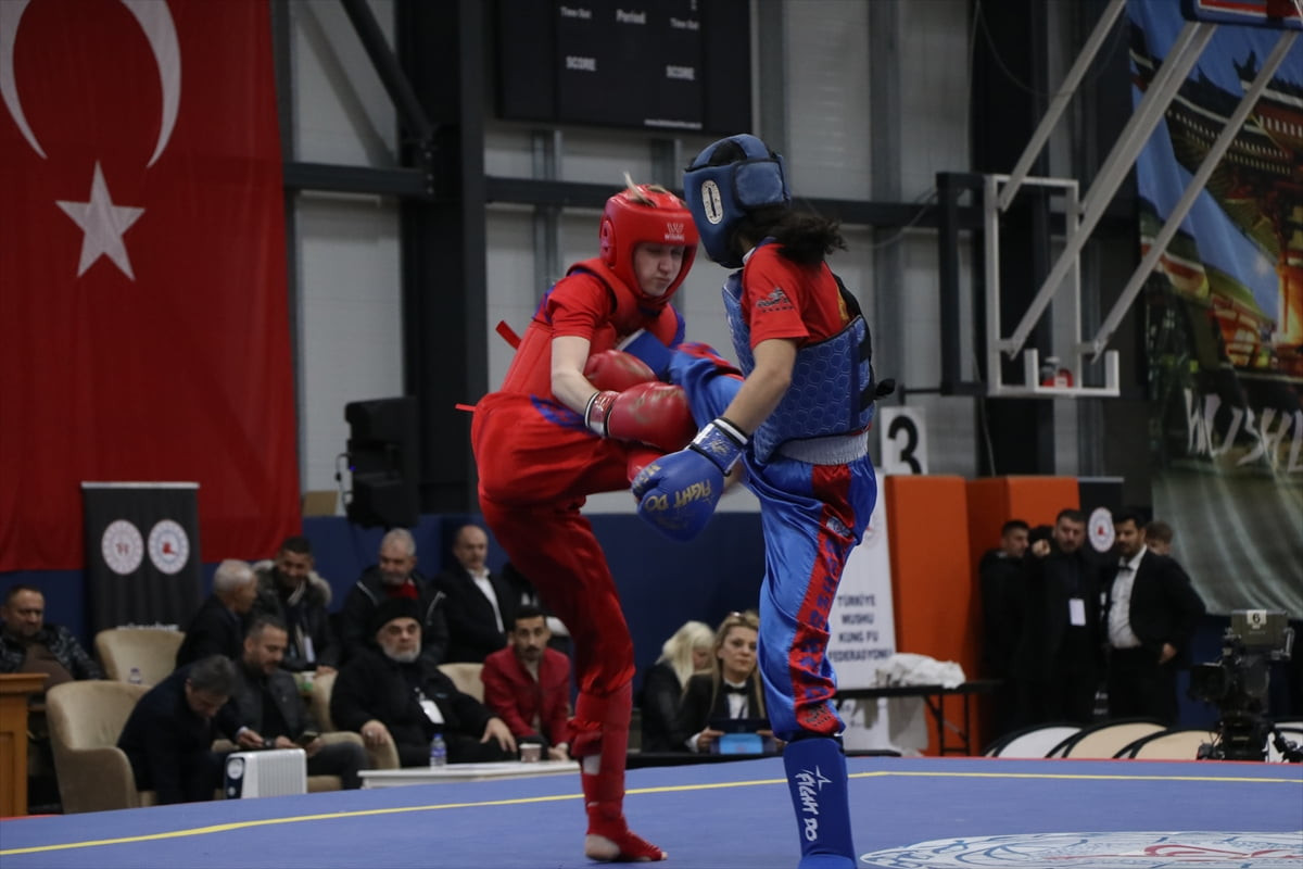 Türkiye Wushu Kung Fu Federasyonu tarafından "Şehitlerimize rahmet, Filistin'e destek" sloganıyla...