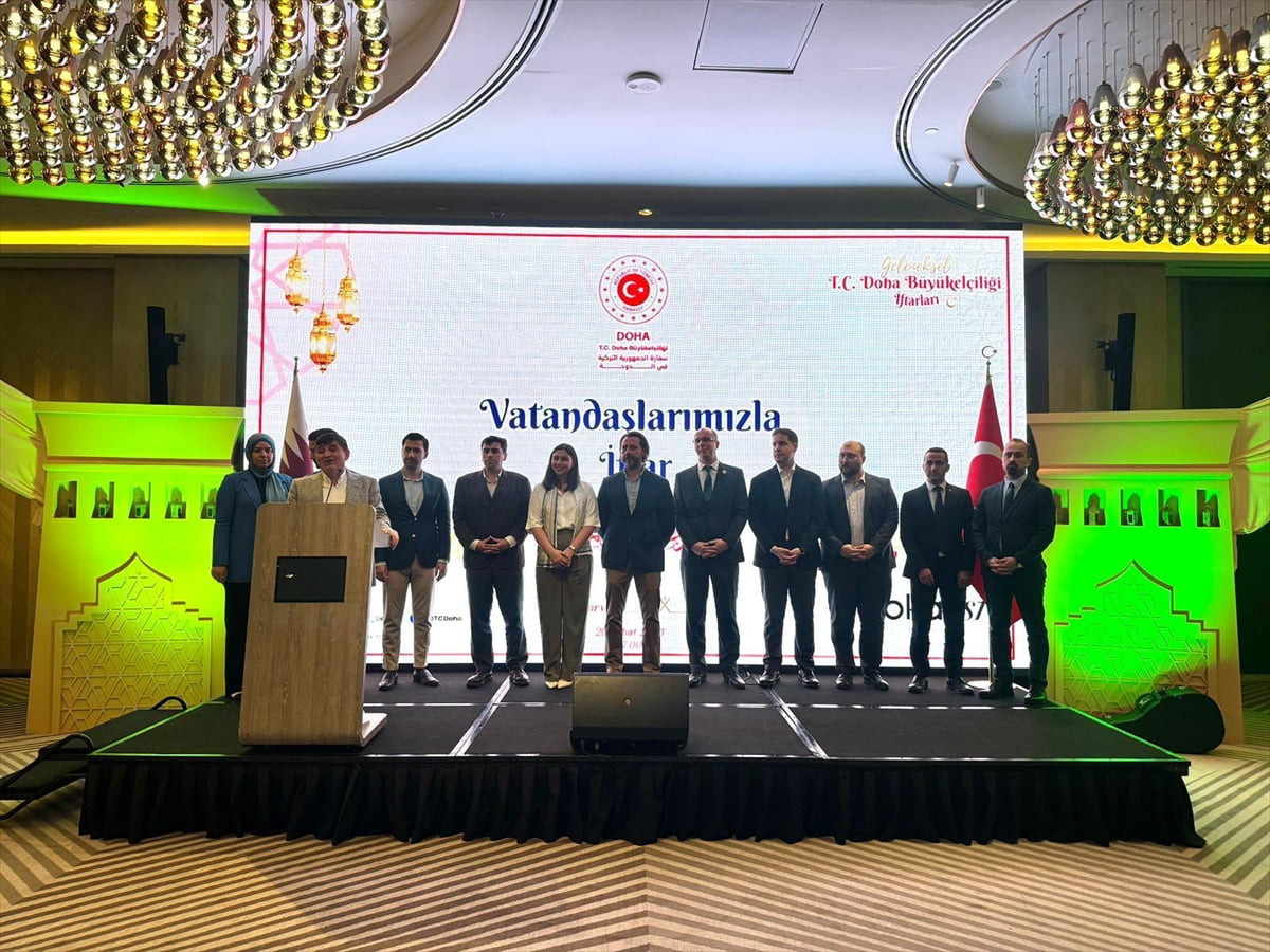 Türkiye'nin Doha Büyükelçiliği tarafından düzenlenen organizasyonla Katar’da bulunan Türkler iftar...