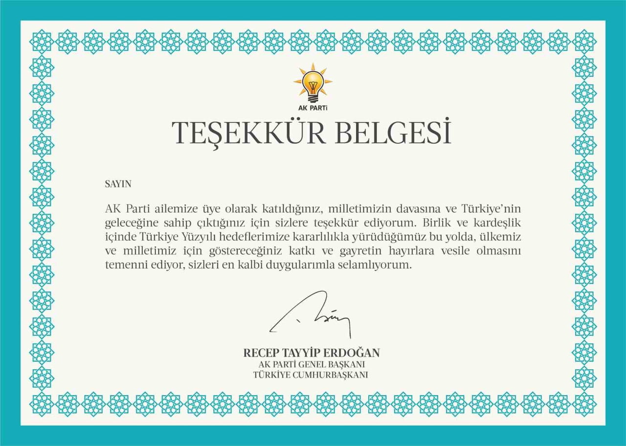 TÜRKİYE’NİN EN FAZLA ÜYEYE SAHİP SİYASİ PARTİSİ OLAN AK PARTİ’DE, ÜYELERE YÖNELİK KAPSAMLI BİR...