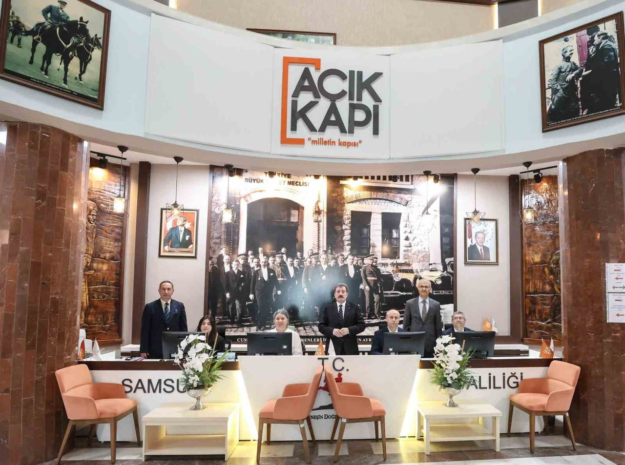 VALİ ORHAN TAVLI, VALİ YARDIMCISI MUSTAFA YILDIZ VE AÇIK KAPI ŞUBE MÜDÜRÜ KENAN AKÇAY İLE...