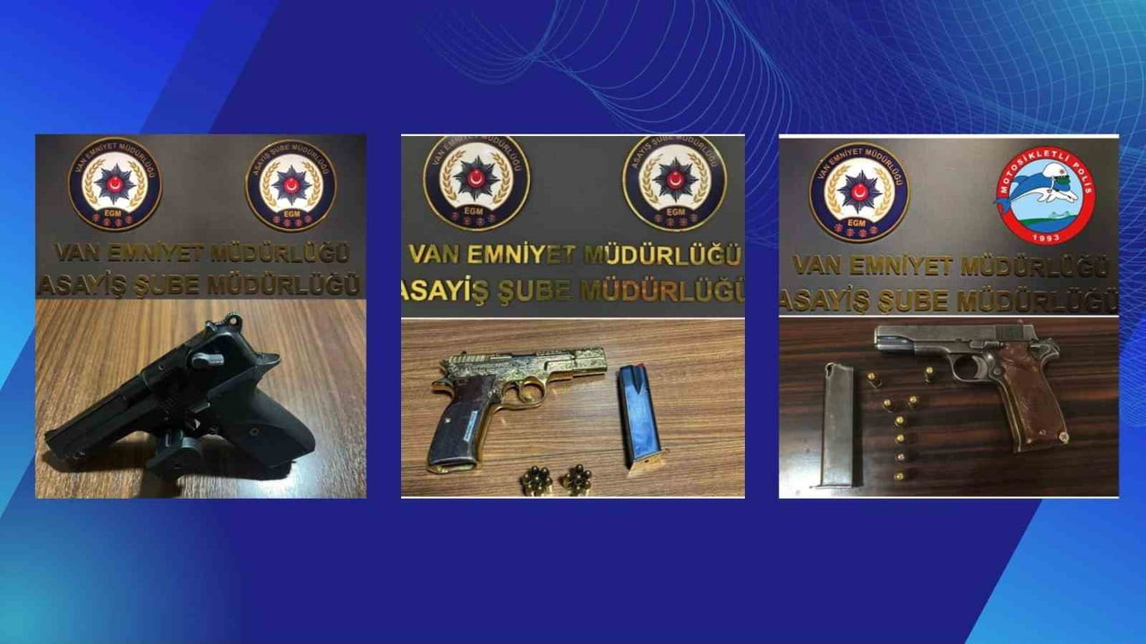 VAN’DA POLİS EKİPLERİNCE SON BİR HAFTADA GERÇEKLEŞTİRİLEN ASAYİŞ OPERASYONLARINDA, ÇEŞİTLİ...