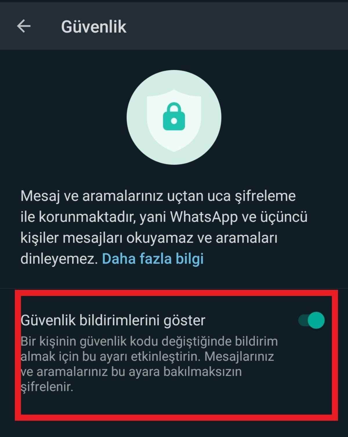 WhatsApp güvenlik kodu değişti ne demek
