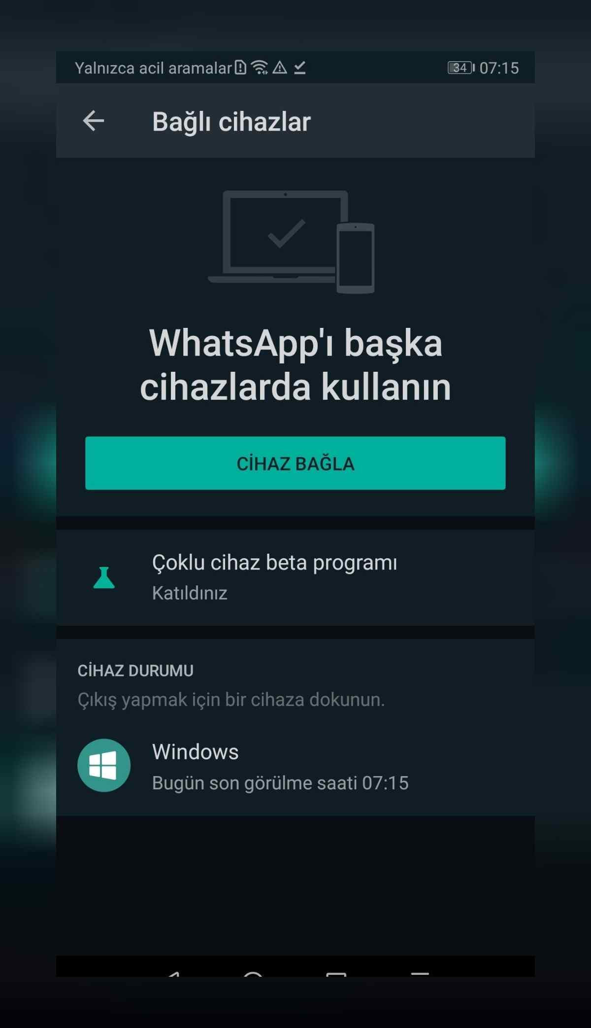 Whatsapp WEb'e bağlanma