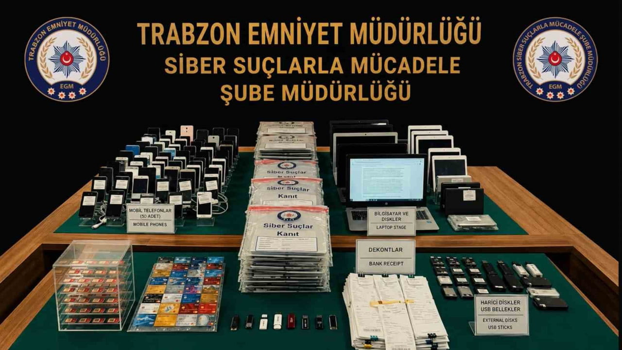 YAPILAN BASKINLARDA 50 ADET CEP TELEFONU, 60 ADET SİM KART,6 ADET HARD DİSK,13 ADET BİLGİSİYAR, 5...