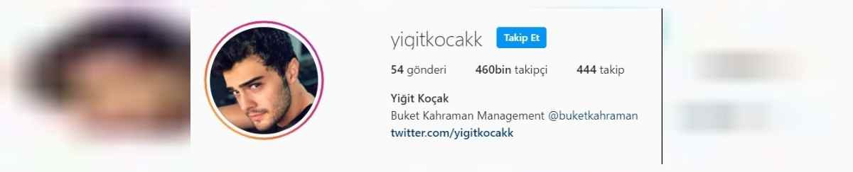 Yiğit Koçak sosyal medya hesabı