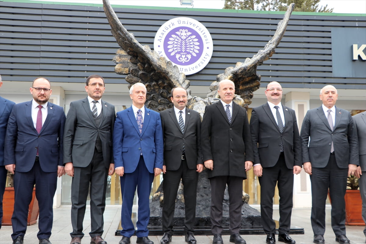 Yükseköğretim Kurulu (YÖK) Başkanı Prof. Dr. Erol Özvar, Atatürk Üniversitesi'nde düzenlenen...