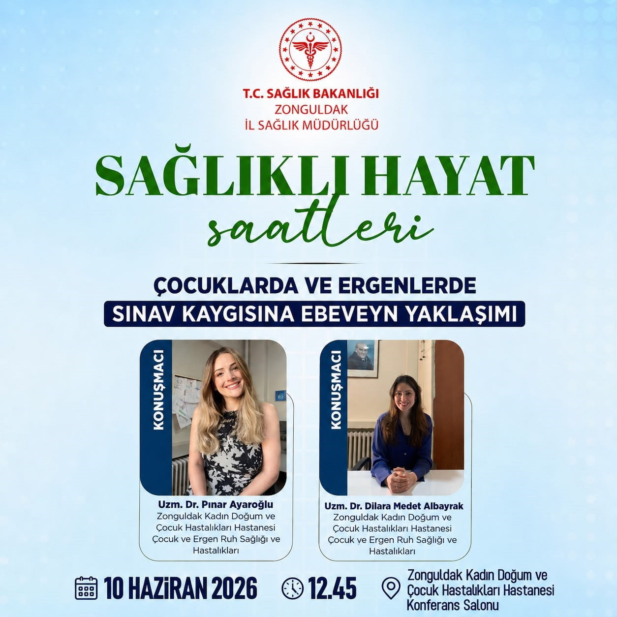 ZONGULDAK İL SAĞLIK MÜDÜRLÜĞÜ TARAFINDAN "SAĞLIKLI HAYAT SAATLERİ" ETKİNLİKLERİ KAPSAMINDA...