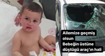 6. Kattan Arabanın Üzerine Düşen Bebek Olağanüstü Bir Şekilde Kurtuldu