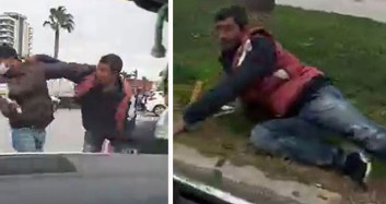 Araba Camı Silmek Uğruna Birbirine Girdiler
