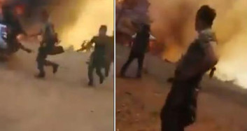 Azerbaycan'dan Gelen İtfaiyeciler Alevlerin İçinde Kaldı