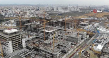 Başakşehir Şehir Hastanesi'ndeki Son Durum Havadan Görüntülendi!