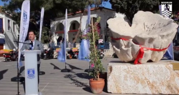 Bodrum Belediye Başkanı Heykel Açılış Töreninde '2 Yıldır Bunun İçin Uğraşıyoruz' Dedi