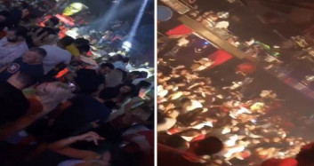 Gece Kulübünde Sosyal Mesafe Hiçe Sayıldı