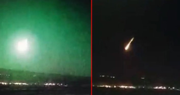 Gökyüzünde hareketli dakikalar: Dev meteorun düşüş anı kameralara yansıdı