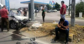Direksiyon Sınavında Kaza Geçiren Sürücü Adayı Şoka Girdi