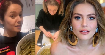 Burcu Biricik’ten Hayat Şarkısı Ekibi İçin Yaprak Sarma 