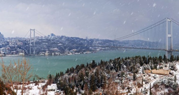 İstanbul’da Kar Yağışı Drone il Görüntülendi