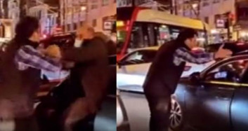 Sürücülerin Işık İhlali Kavgası Kamerada