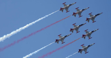 Kıbrıs Semalarında F-16'lar ve Türk Yıldızları'ndan Gösteri Uçuşu
