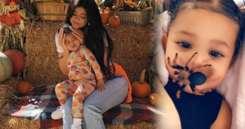 Kylie Jenner Kızının Yüzünde Örümcek Efekti Kullandı