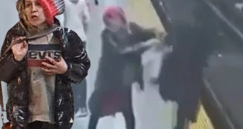 Metro istasyonunda akıllara durgunluk veren anlar! Durduk yere kadını raylara itti