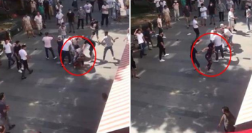 Öfkeli Kadın Eşini Darp Edenlere Tekme Tokatla Saldırdı