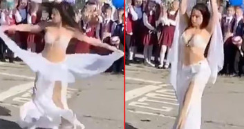 Okul Açılışında Dansöz Kıyafeti Giyip Oynayan Öğretmen Tepki Topladı!