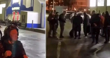 Rus Polisi Sokak Dövüşünü İzledi