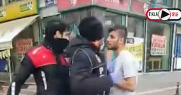 Kendisini Tehdit Eden Sürücüye Polis Memurundan Yumruk 