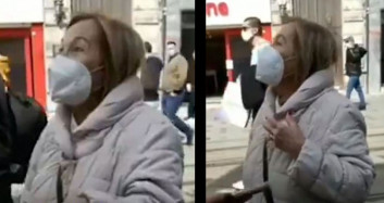 Taksim'in Orta Yerinde Çarşaflı Gençlere Sözlü Saldırı