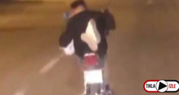 Konya'da Tehlike Dolu Motosiklet Yolculuğu