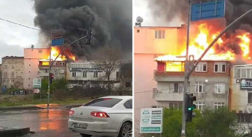 Avcılar'da Bir Binanın Çatışında Yangın Paniği